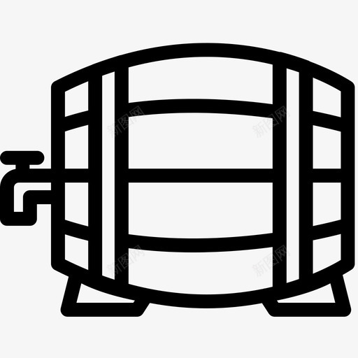 啤酒桶酒精桶图标svg_新图网 https://ixintu.com 啤酒 派对 生产线 酒桶 酒精