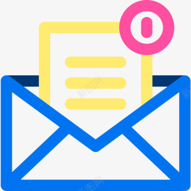 邮件客户服务24线颜色图标图标