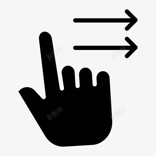 刷卡手指手势图标svg_新图网 https://ixintu.com 刷卡 右手 手 手势 手指