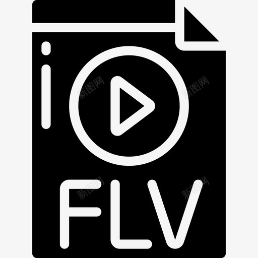 Flv视频制作9填充图标svg_新图网 https://ixintu.com Flv 填充 视频制作9