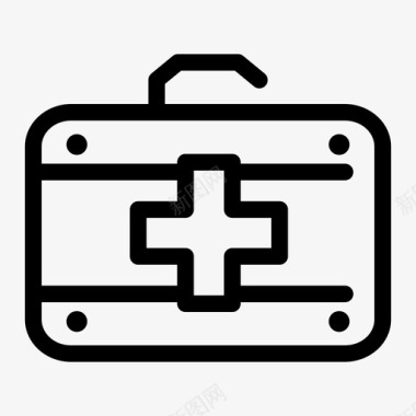 急救箱袋子医疗图标图标