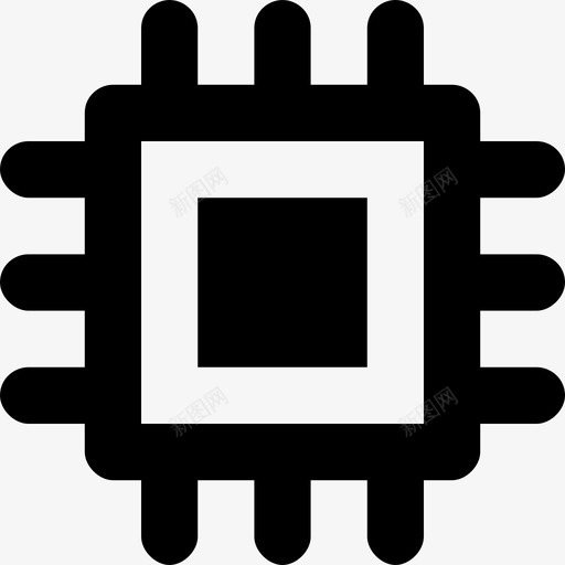 微芯片电路微处理器图标svg_新图网 https://ixintu.com 主板 图标 字形 微处理器 材料 电路 科技 芯片