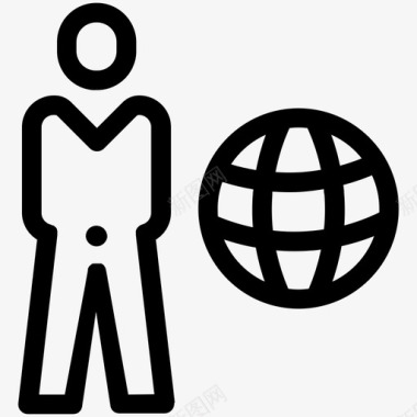 全球商务通讯全球图标图标