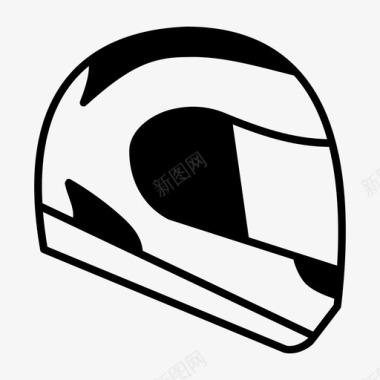 头盔摩托车防护图标图标