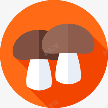 蘑菇秋季56扁平图标图标