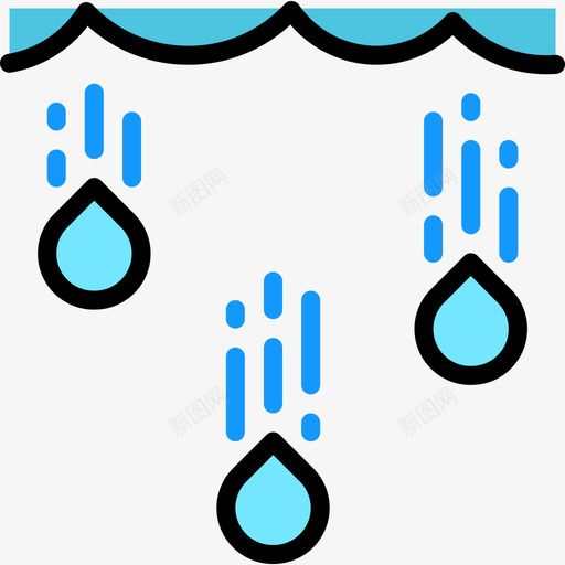 线性降雨128色图标svg_新图网 https://ixintu.com 128色 线性降雨