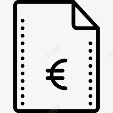 欧盟财务文件货币欧元图标图标