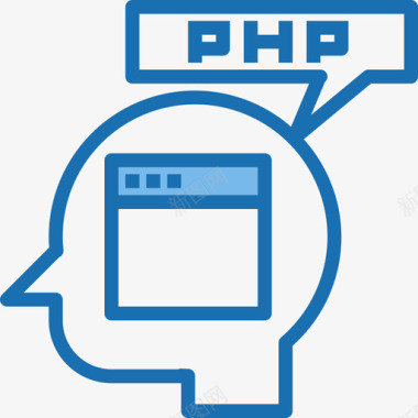 Php浏览器和接口9蓝色图标图标