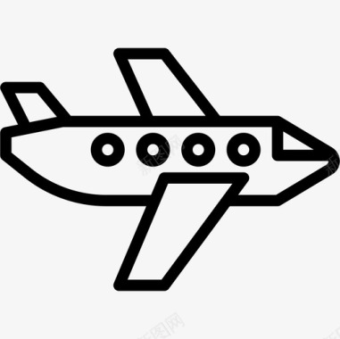 飞机运输106直线图标图标