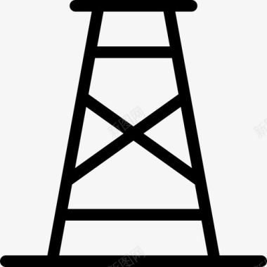 阿拉伯联合酋长国石油塔3号直线型图标图标