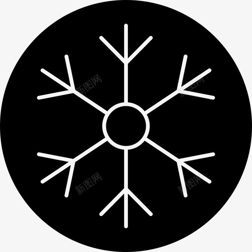 雪冰雪花图标svg_新图网 https://ixintu.com 图标 雪花 雪雕文