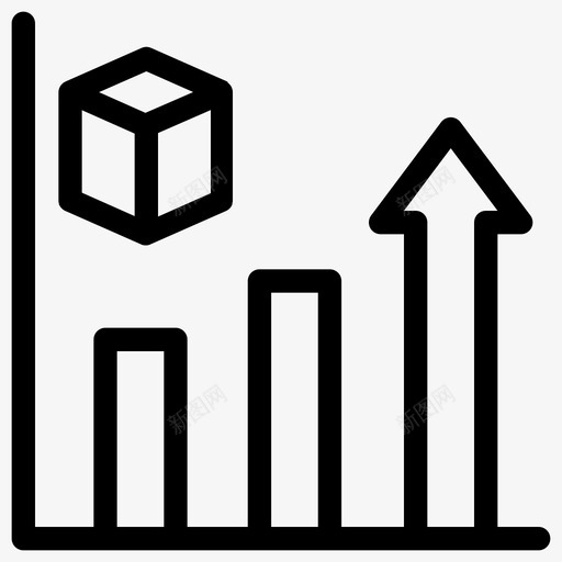 快递业务增长物流图标svg_新图网 https://ixintu.com 包装 发货 增长 快递业务 物流