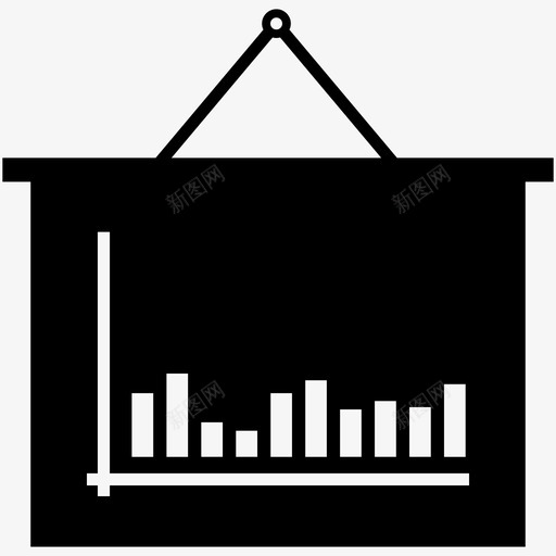 统计柱状图黑板图标svg_新图网 https://ixintu.com 学校 柱状图 演示 统计 黑板