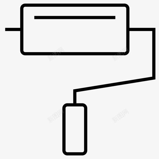 油漆辊图形锋利图标svg_新图网 https://ixintu.com 图形设计锋利 油漆辊