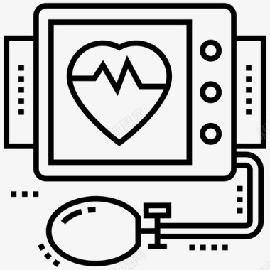 心电图机心血管机心率传感器图标图标