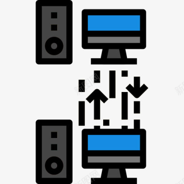 连接通信连接5线颜色图标图标