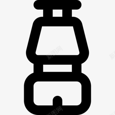 塑料瓶生态121线性图标图标