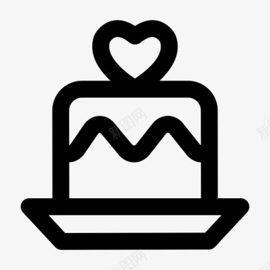 结婚蛋糕爱情情人节图标图标