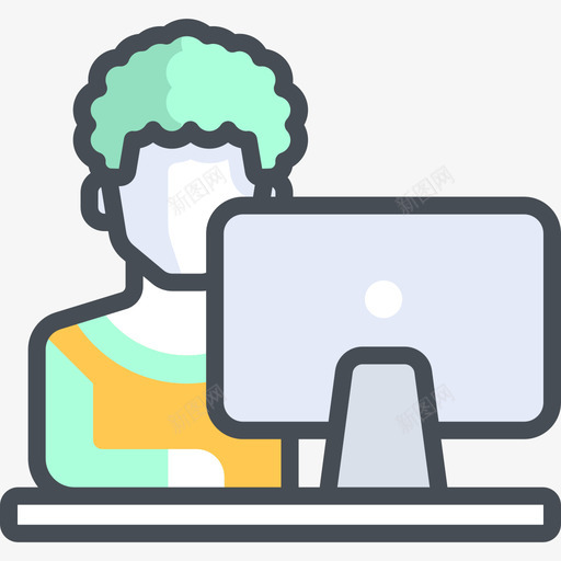 学生elearning11双色图标svg_新图网 https://ixintu.com elearning11 双色 学生