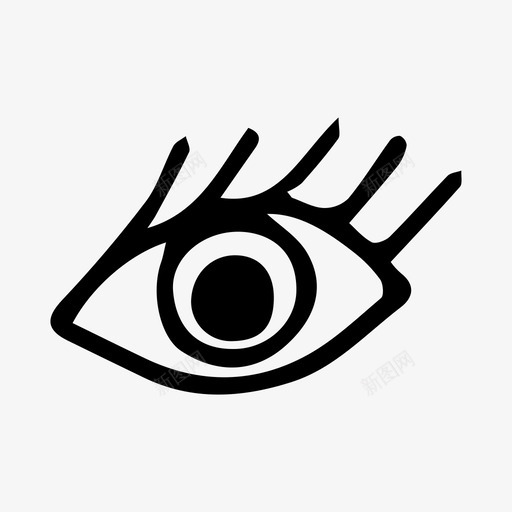 眼睛涂鸦视觉图标svg_新图网 https://ixintu.com 涂鸦 眼睛 素描 视觉 风景