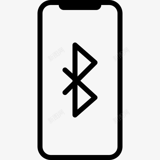 蓝牙图标连接电话svg_新图网 https://ixintu.com 信号 电话 电话功能 蓝牙图标 连接