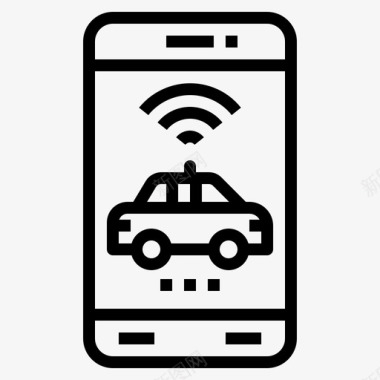 出租车司机应用程序汽车图标图标