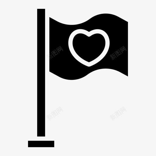 旗帜慈善爱图标svg_新图网 https://ixintu.com 慈善 旗帜 爱