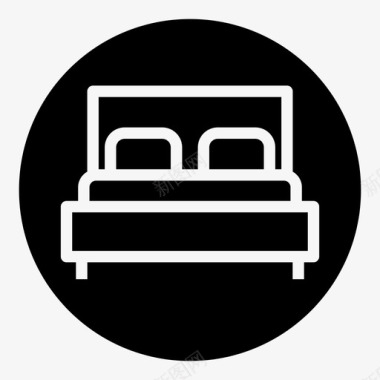 床卧室枕头图标图标