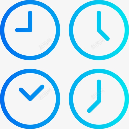 时区智能手表2渐变图标svg_新图网 https://ixintu.com 时区 智能手表2 渐变