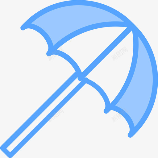 雨伞旅行190蓝色图标svg_新图网 https://ixintu.com 旅行190 蓝色 雨伞