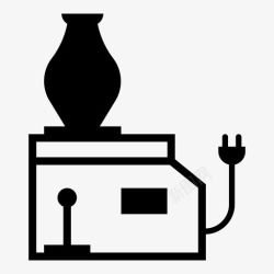 作坊工具图片陶轮陶土工具陶作坊图标高清图片
