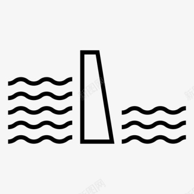 大坝电力能源图标图标