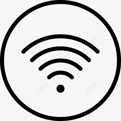 Wifi信号接口67线性图标svg_新图网 https://ixintu.com Wifi信号 接口67 线性