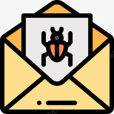 Bug电子邮件32线颜色图标图标