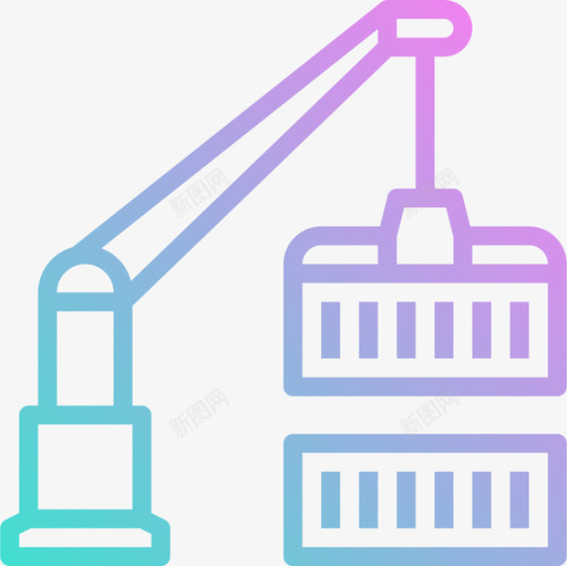 起重机九月物流2号梯度图标svg_新图网 https://ixintu.com 九月物流2号 梯度 起重机