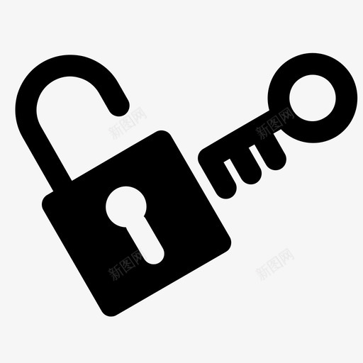解锁钥匙密码图标svg_新图网 https://ixintu.com 安全 密码 解锁 钥匙