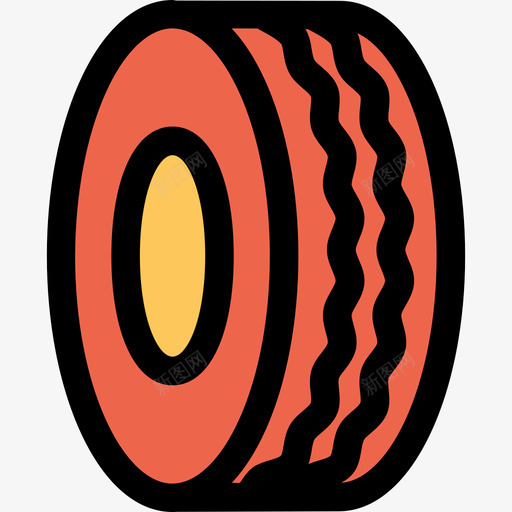 轮胎汽车6线颜色橙色图标svg_新图网 https://ixintu.com 汽车6 线颜色橙色 轮胎