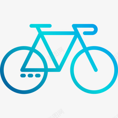 自行车生活方式6线性梯度图标图标