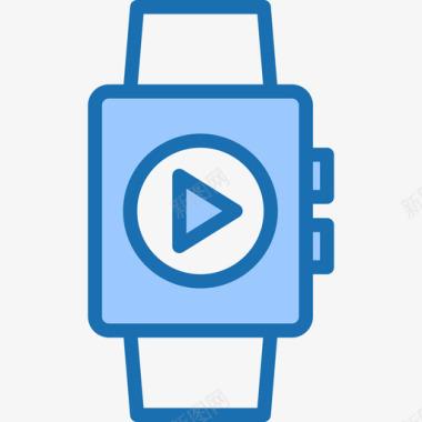 智能手表多媒体43蓝色图标图标