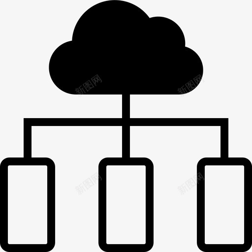 层次结构云设备图标svg_新图网 https://ixintu.com 云 关系 层次结构 搜索引擎优化黑填充1 智能手机 设备