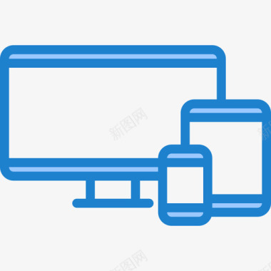 设备必需品在线营销3蓝色图标图标