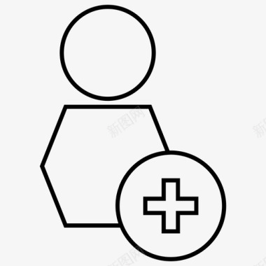 添加朋友添加帐户添加用户图标图标