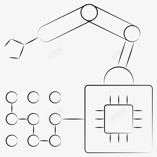 机器学习人工智能机器人图标svg_新图网 https://ixintu.com 人工智能 学习 手绘 智能 机器 机器人