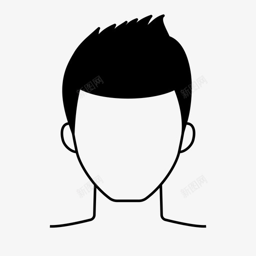 男人短发化身人物图标svg_新图网 https://ixintu.com 人物 化身 用户 男人 短发