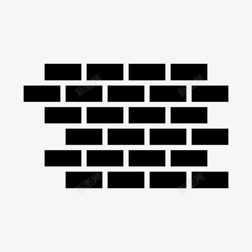 砖墙封锁防御图标svg_新图网 https://ixintu.com 保护 封锁 用户界面 砖墙 防御