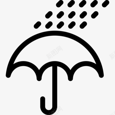 雨自然63轮廓图标图标
