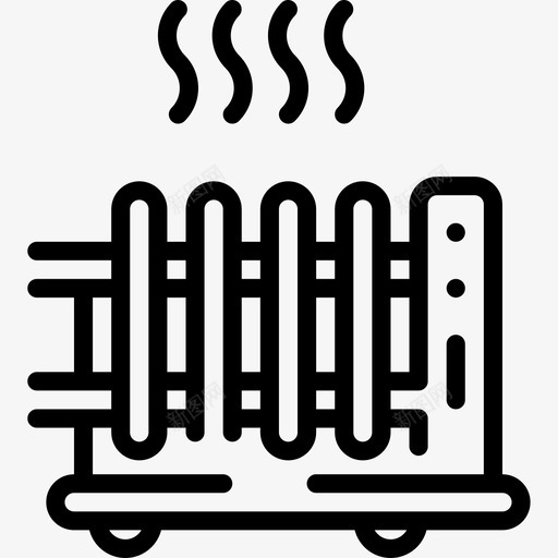 家用电子线性加热器图标svg_新图网 https://ixintu.com 家用电子线性加热器