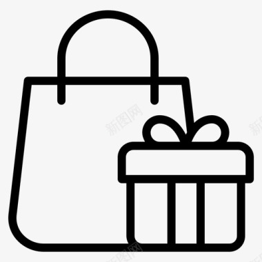 包礼品电子商务图标图标