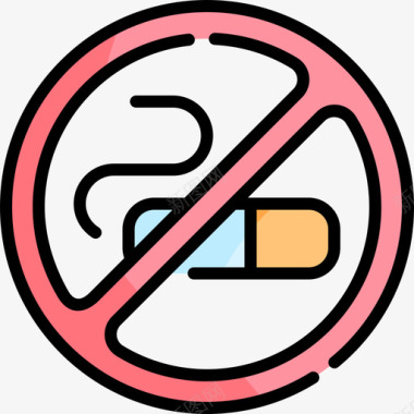 禁止吸烟酒店110正色图标图标