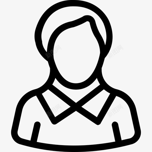 化身女性女士图标svg_新图网 https://ixintu.com 一组 化身 图标 女士 女性 教师 母亲 线图